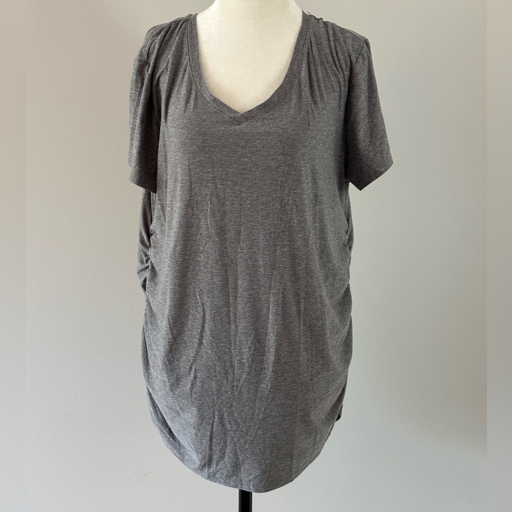 Time and Tru Charcoal V-Neck Tee